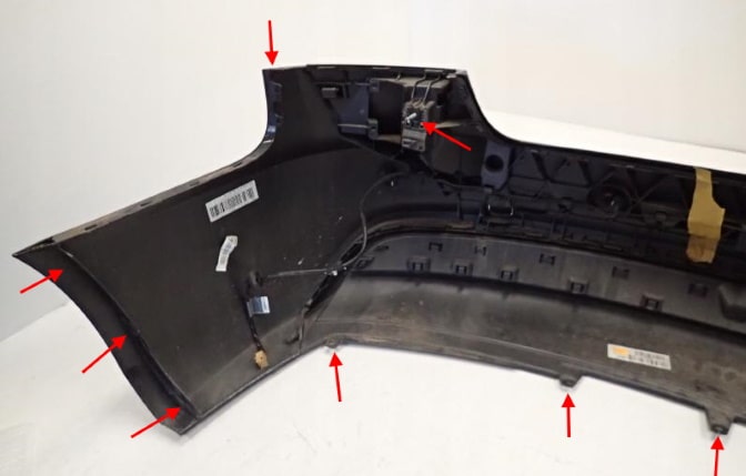 Befestigungspunkte Heckstoßstange Audi A5 I (8T/8F) (2007-2016)