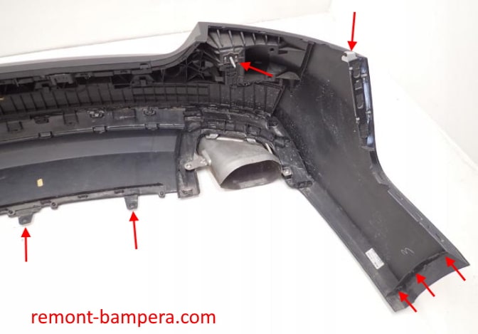 Puntos de enganche parachoques trasero Audi A7 I 4G (2010-2018)