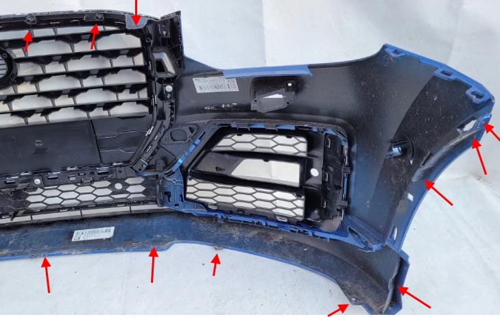 Points de fixation du pare-chocs avant Audi Q2