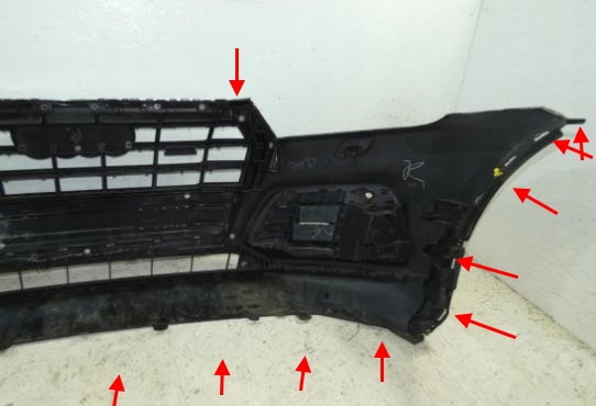 points de fixation pare-chocs avant Audi Q5 II (2017+)