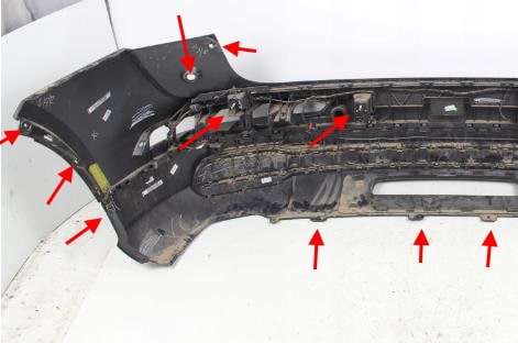 points de fixation pare-chocs arrière Audi Q5 II (2017+)