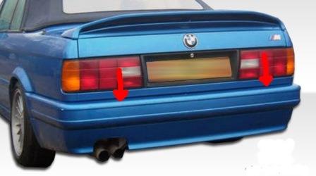 места крепления заднего бампера BMW 3-серии E30