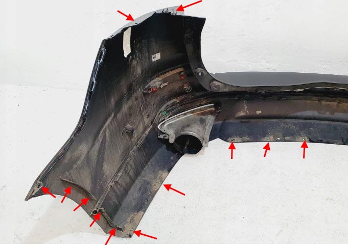 Befestigungspunkte für Heckstoßstange Ford Mondeo Mk5 (2013-2019)