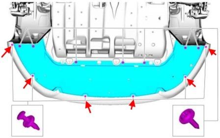 Montageplan für Ford C-Max 2 Frontstoßstange (nach 2010)