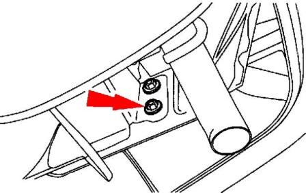 Montageplan für Heckstoßstange Ford Contour