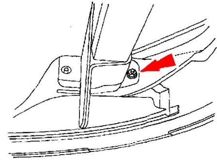 Montageplan für die hintere Stoßstange des Ford Escort