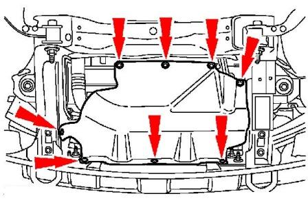 Montageplan für Frontstoßstange Ford Expedition II (2003 - 2006)