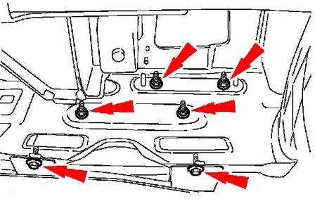 Montageplan für Heckstoßstange Ford Expedition II (2003 - 2006)