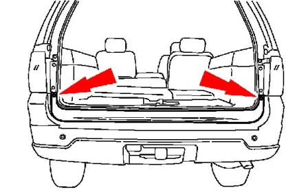 Montageplan für Heckstoßstange Ford Expedition II (2003 - 2006)