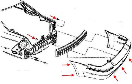 Ford Five Hundred Heckstoßstangen-Montageplan