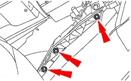 Montageplan für vordere Stoßstange Ford Focus 1 (1998-2005)