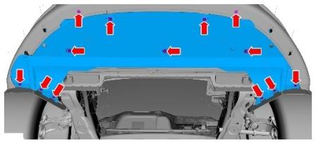 Montageplan für Frontstoßstange Ford Galaxy / S-Max (2006-2015)