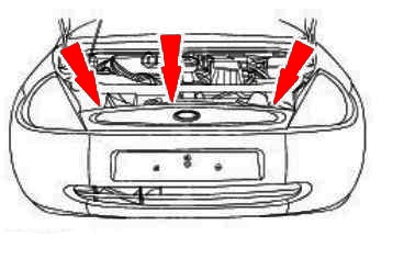 Frontstoßstangenmontage Schema Ford Ka (1996-2008)