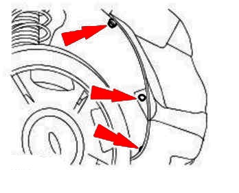 Montageplan für die hintere Stoßstange des Ford Mondeo Mk3 (2000-2007)