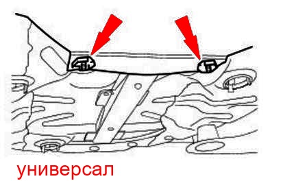 Montageplan für die hintere Stoßstange des Ford Mondeo Mk3 (2000-2007)