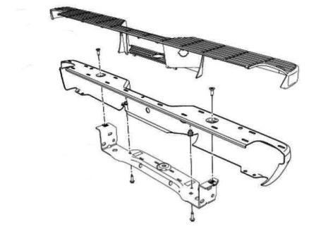 Ford Ranger Heckstoßstangen-Montageschema (2007-2011)