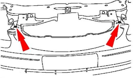 Montageplan für vordere Stoßstange Ford Taurus (2000–2007)