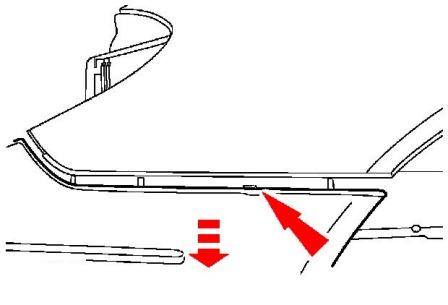 Montageplan für vordere Stoßstange Ford Taurus (2000–2007)