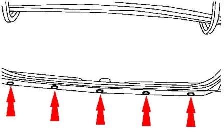 Ford Taurus (2000-2007) Montageplan für die hintere Stoßstange