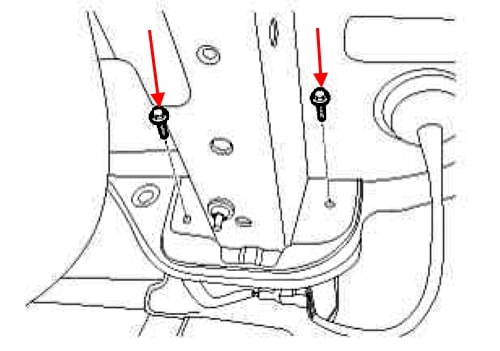 Mounting scheme rear bumper KIA Carens (Rondo) III RP (2013-2019)