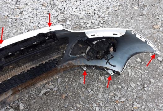 front bumper attachment points Kia Picanto / Morning II (TA) (2011-2017)