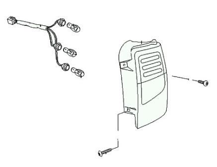 схема крепления заднего фонаря KIA Joice (Carstar)