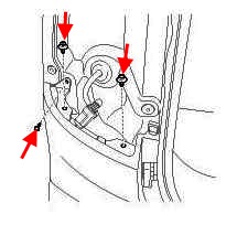 схема крепления заднего бампера Kia Sorento II XM (2009-2014)