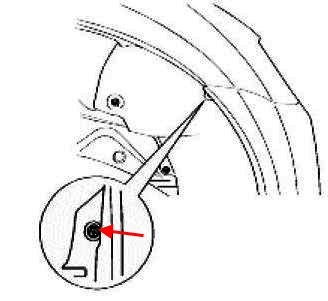 the scheme of fastening of the front bumper KIA Spectra