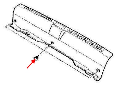 the scheme of fastening of the rear bumper KIA Spectra