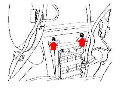 the scheme of fastening of the rear bumper KIA Spectra