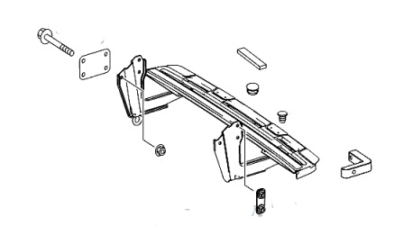 Diagram of rear bumper Mercedes Sprinter 2 (after 2006)