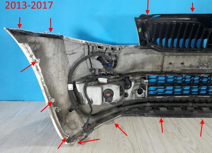 punti di fissaggio paraurti anteriore Skoda Octavia III (A7) (2013-2020)