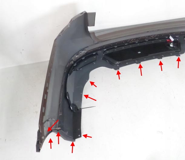 Puntos de fijación del  parachoques trasero Skoda Octavia IV (A8) (2019+)