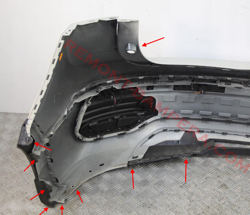Ubicaciones de montaje para parachoques trasero VW Taigo (Nivus) 2020+