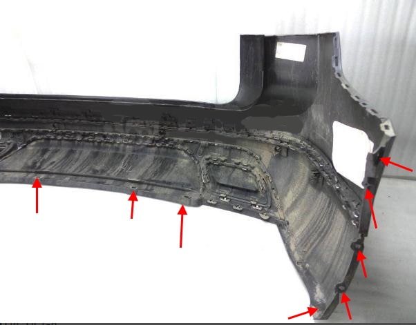 punti di fissaggio per il paraurti posteriore VW Atlas / Teramont